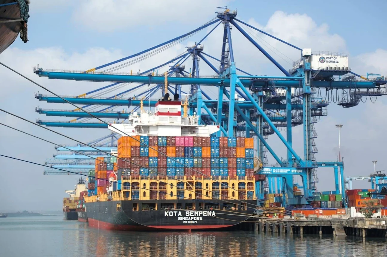 Container vessel docked at the Port of Mombasa